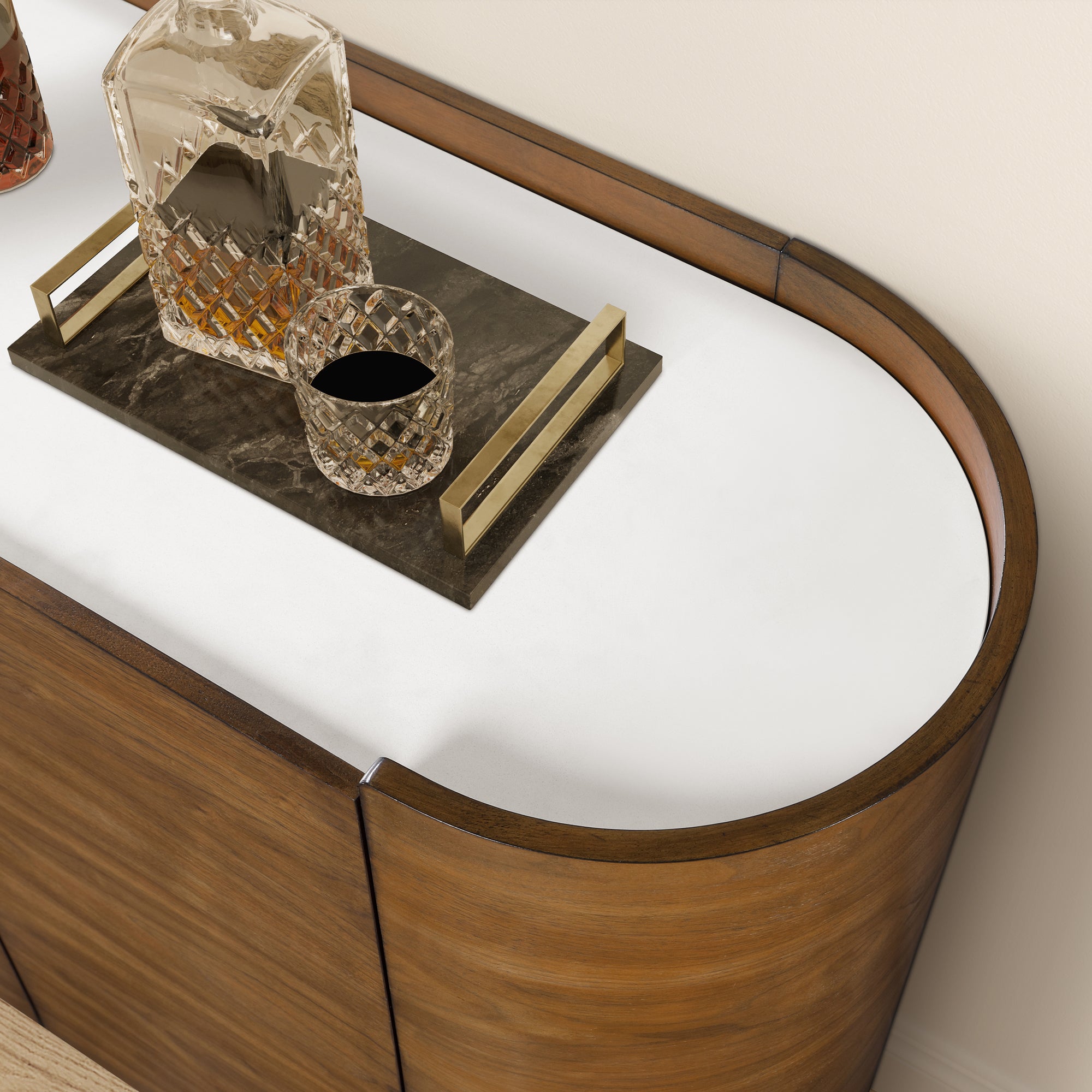 Hedy 30 po - Meuble-lavabo avec dessus en quartz blanc