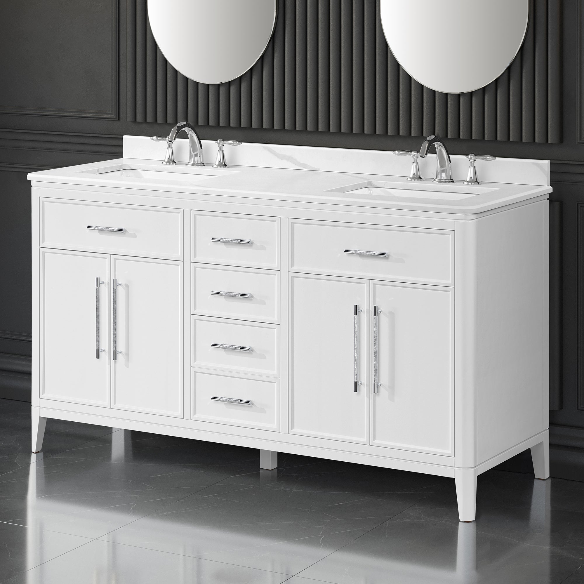 Venice II Vanity 60" - Pure White