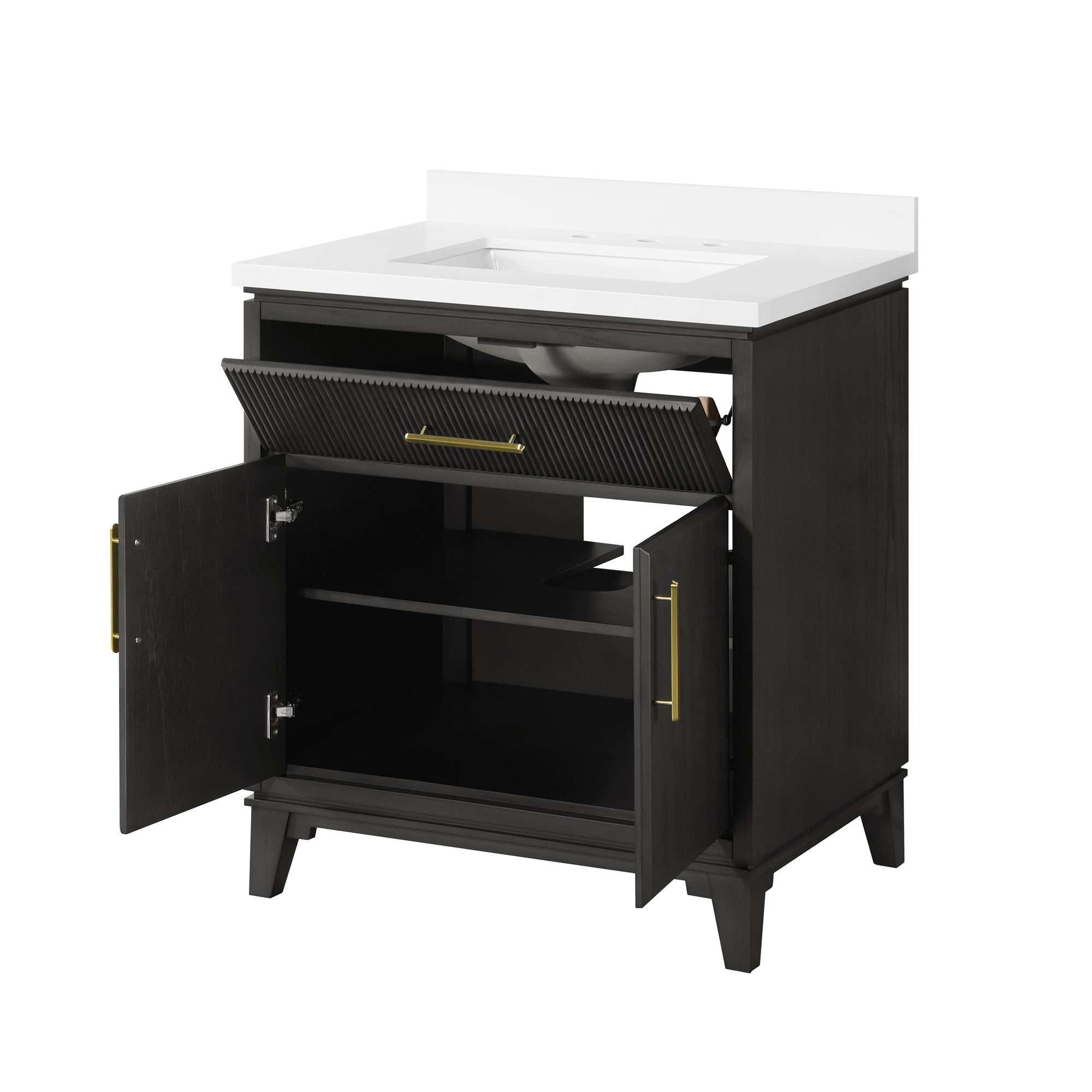 Hedy 30" Vanity With White Quartz Top