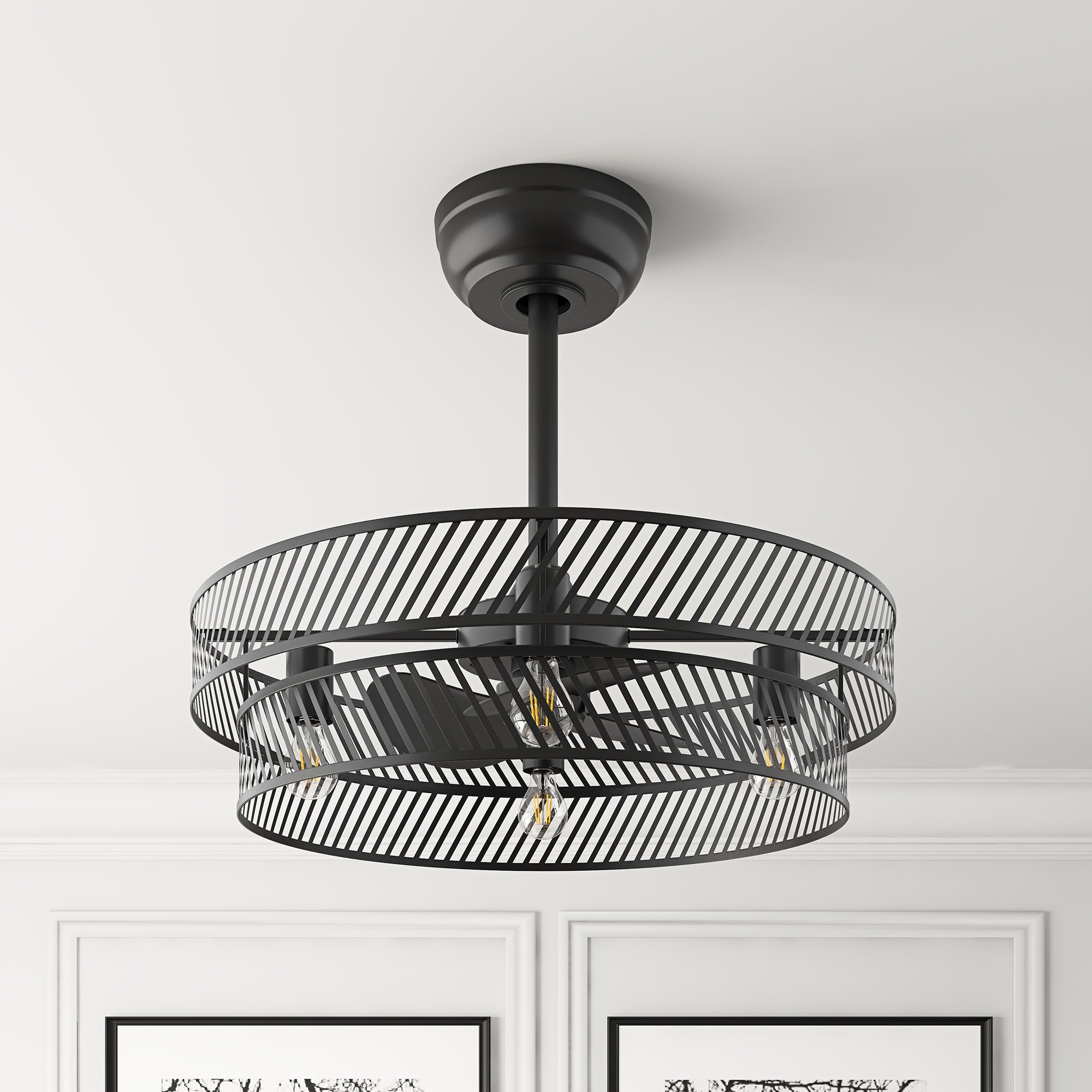 Kossi ventilateur-plafonnier à quatre ampoules