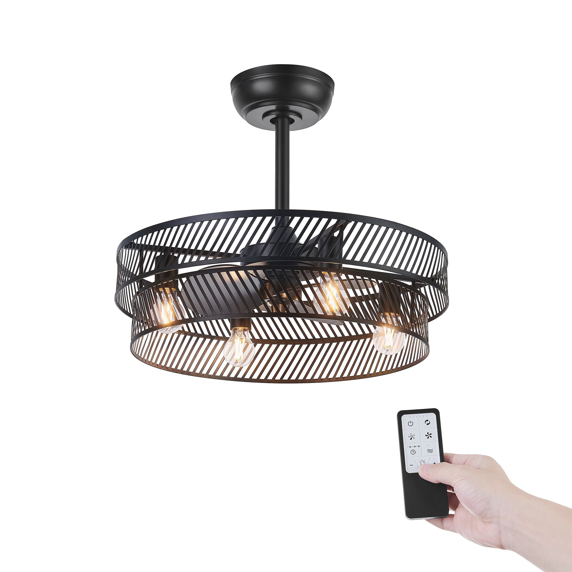 Kossi ventilateur-plafonnier à quatre ampoules