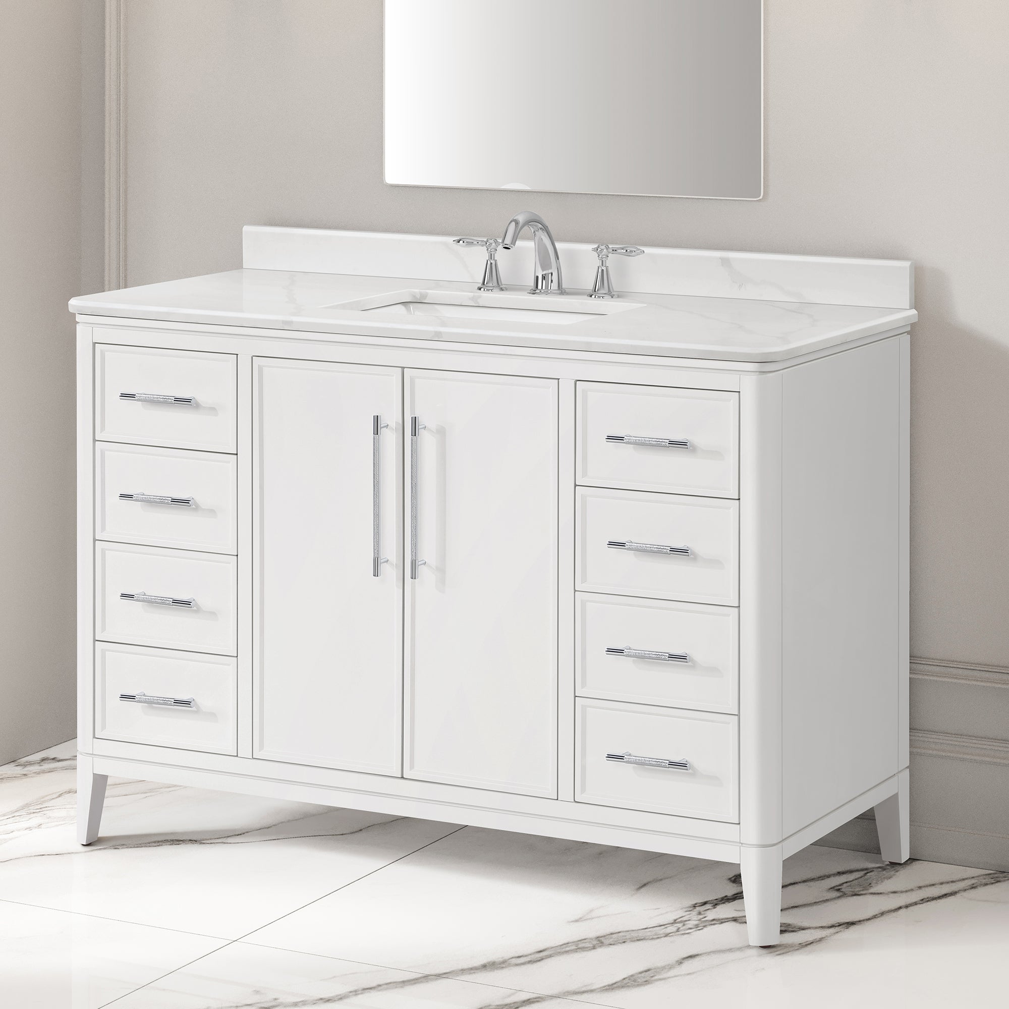 Venice II Vanity 48" - Pure White