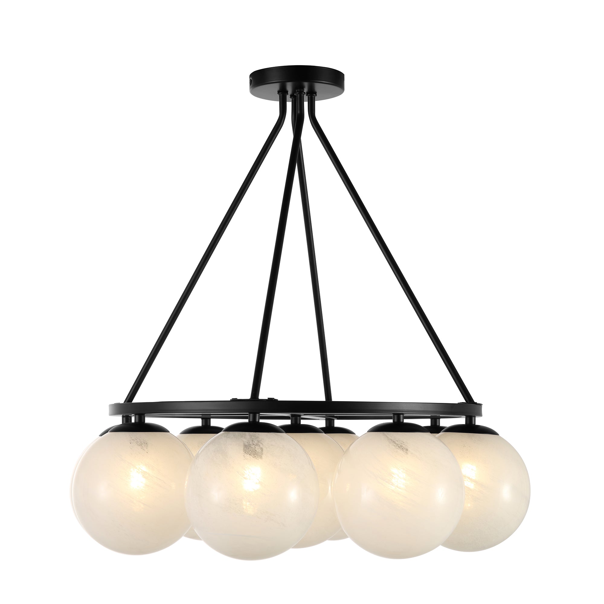 Phoebe Chandelier 9LT - Matte Black
