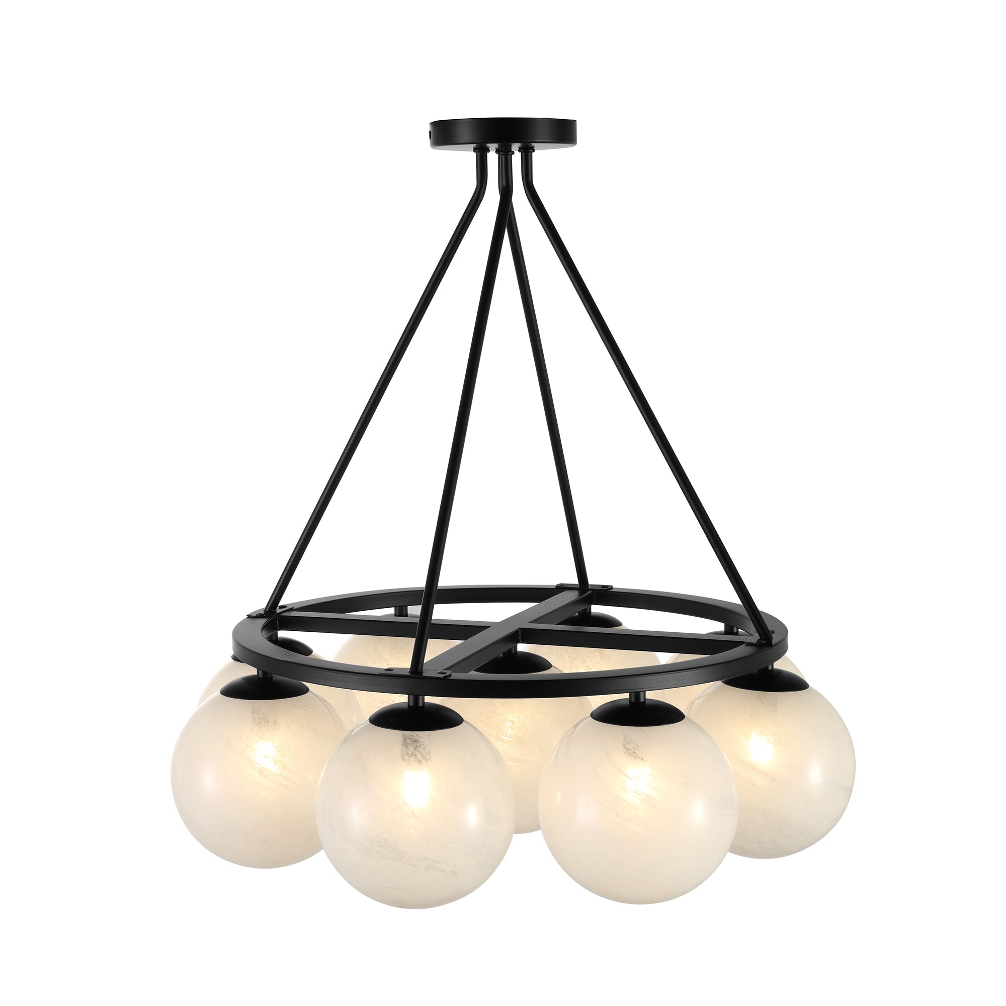 Phoebe Chandelier 9LT - Matte Black