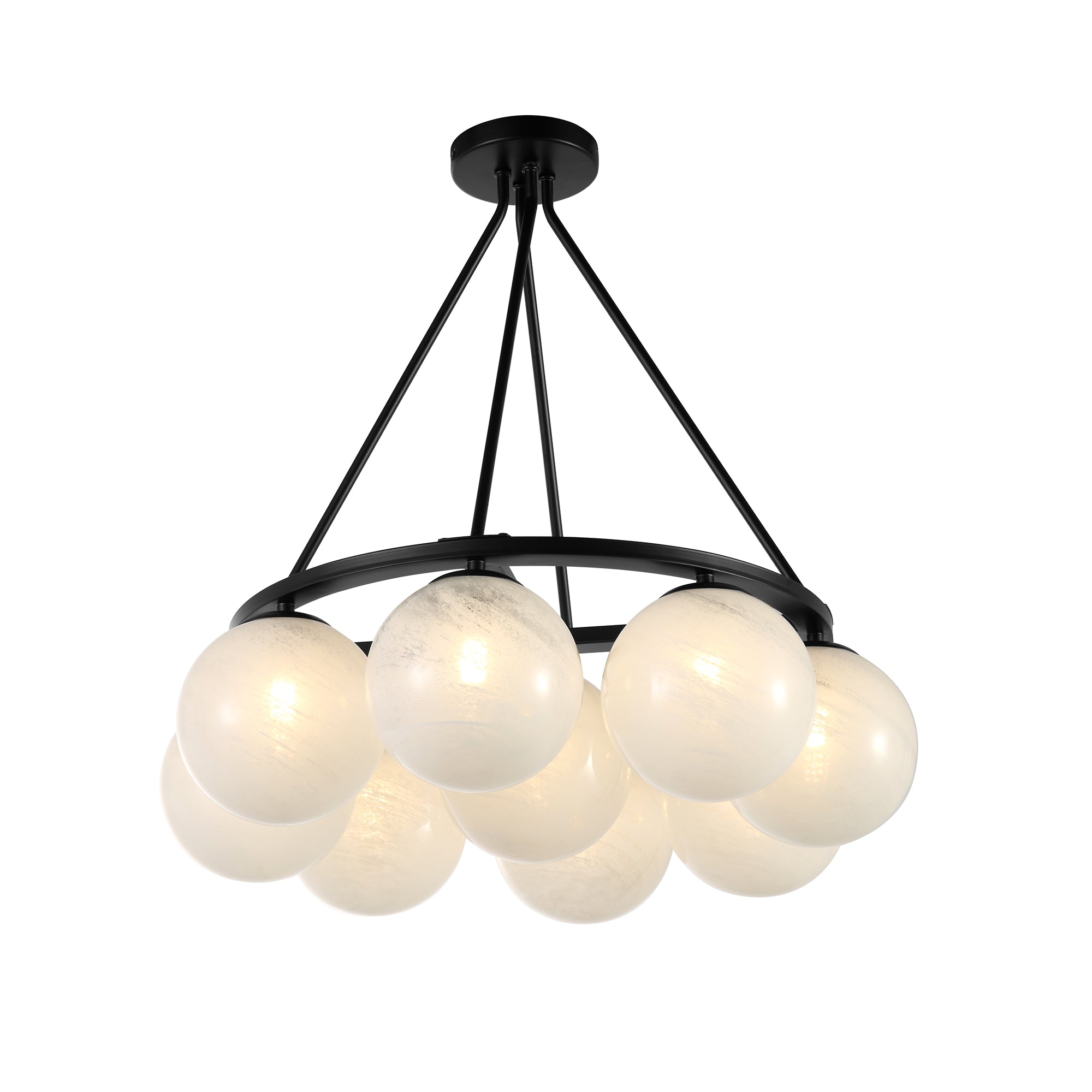 Phoebe Chandelier 9LT - Matte Black