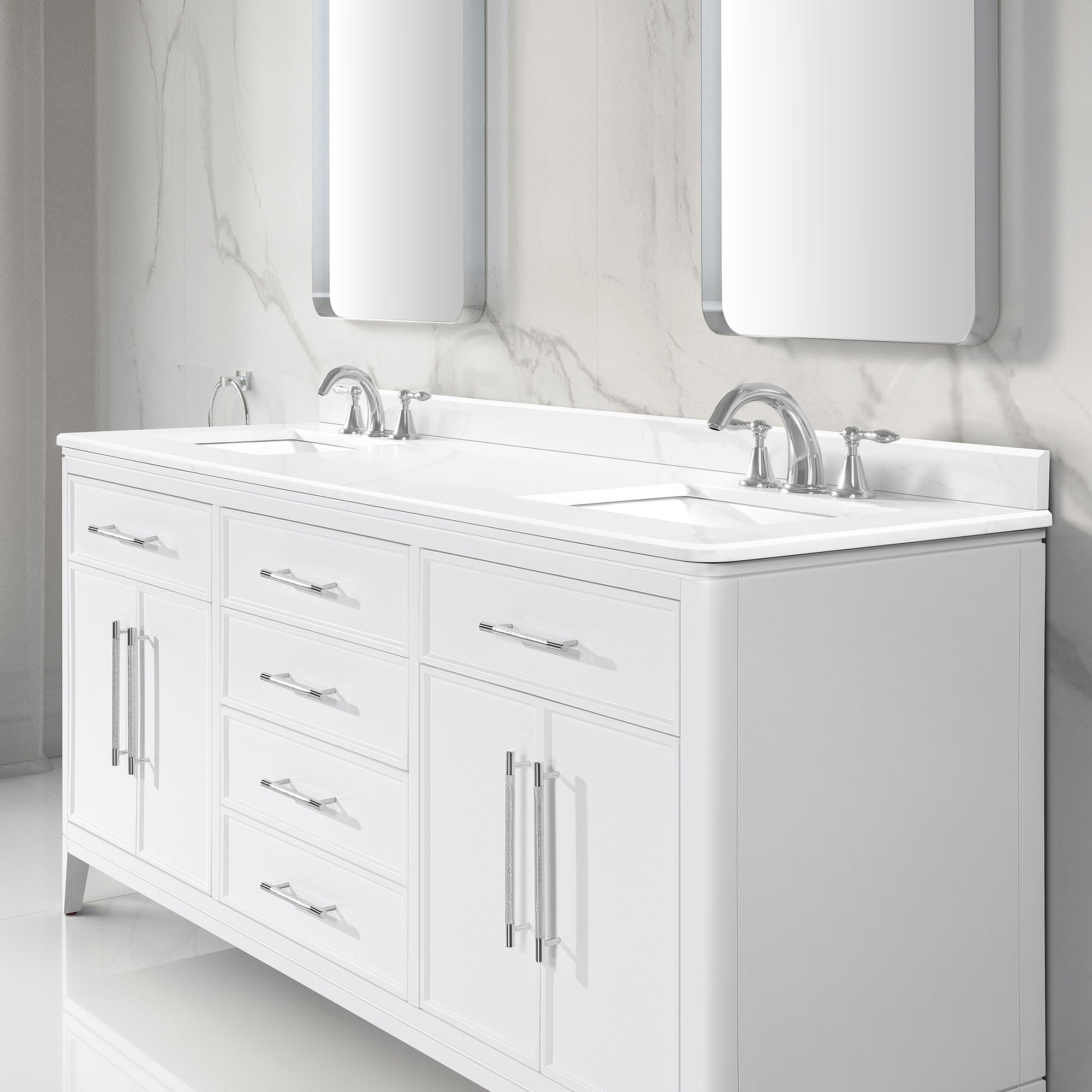 Venice II Vanity 72" - Pure White