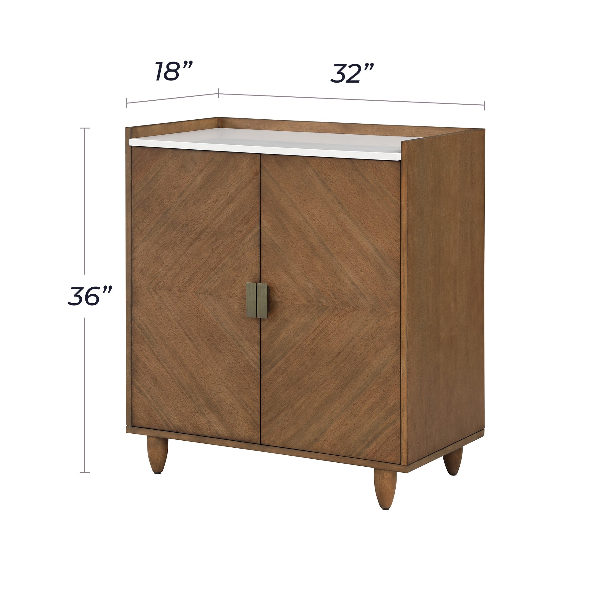 Andrea - Armoire de bar 32" avec rangement