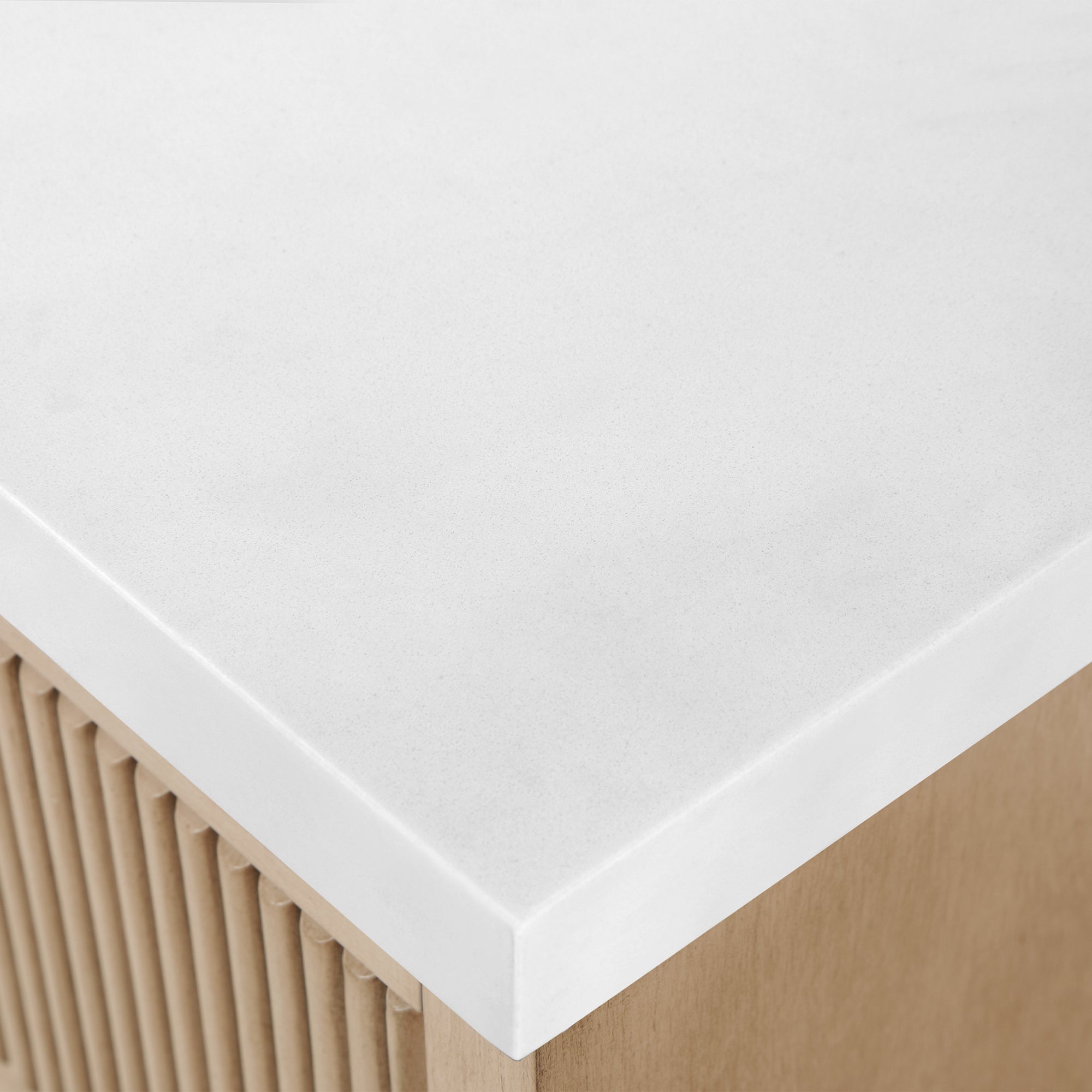 Hedy 60 po - Meuble-lavabo avec dessus en quartz blanc