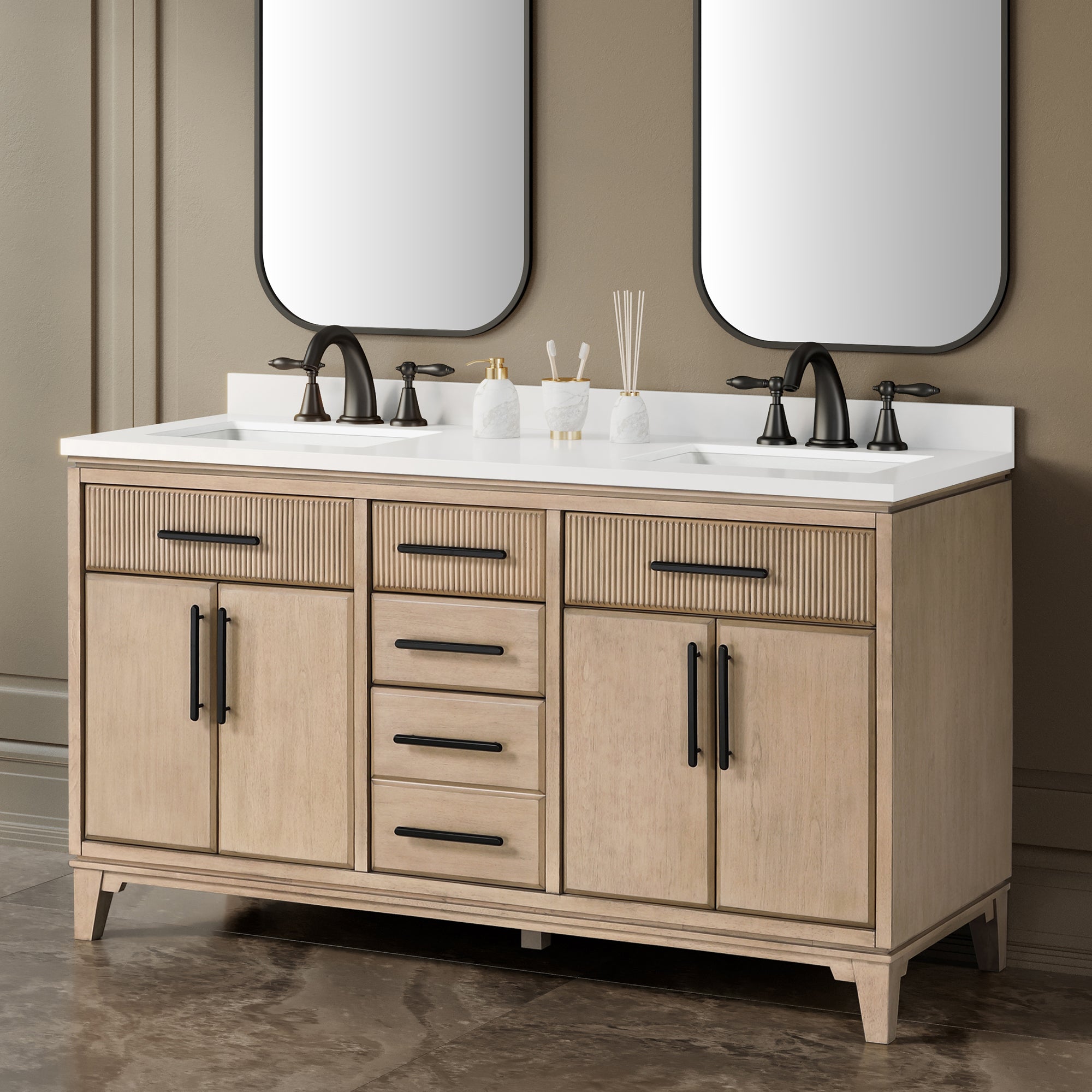 Marbella Vanity 60" - Sahara Birch
