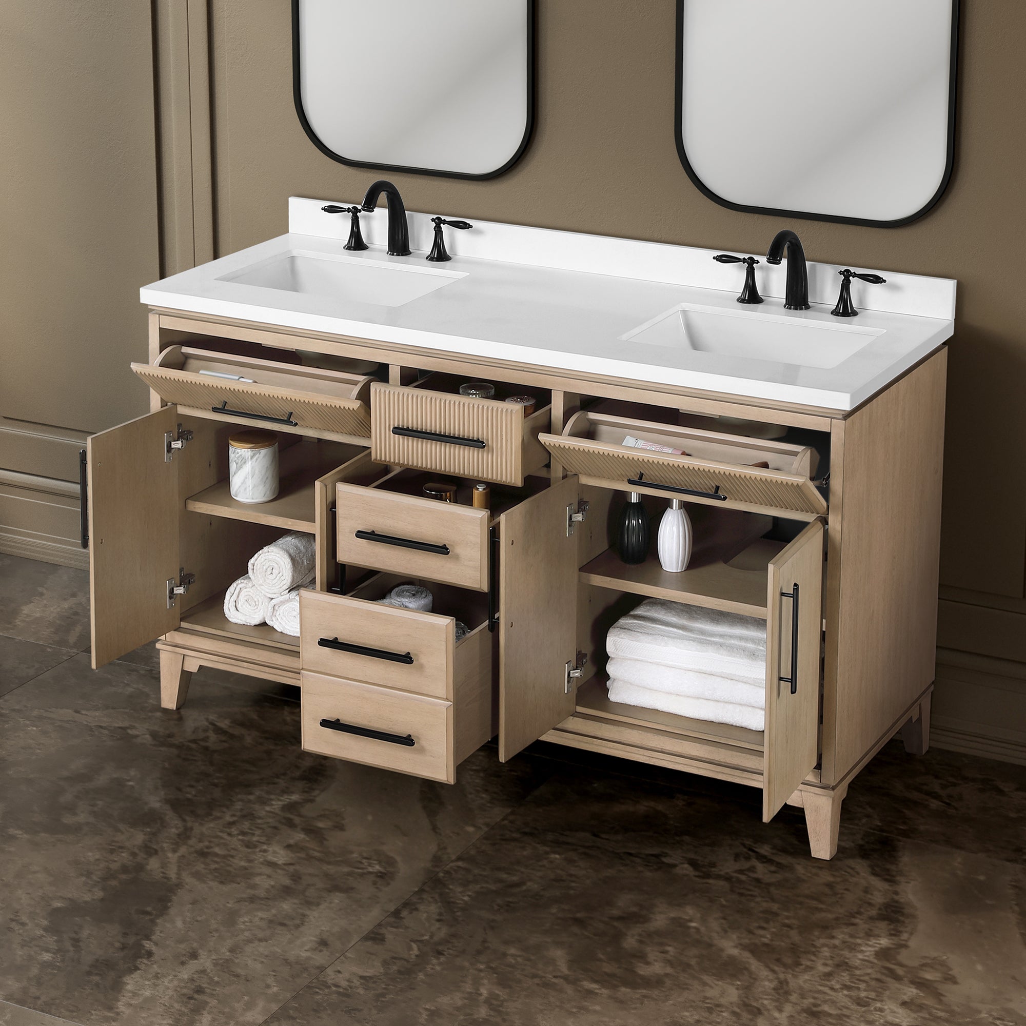 Marbella Vanity 60" - Sahara Birch