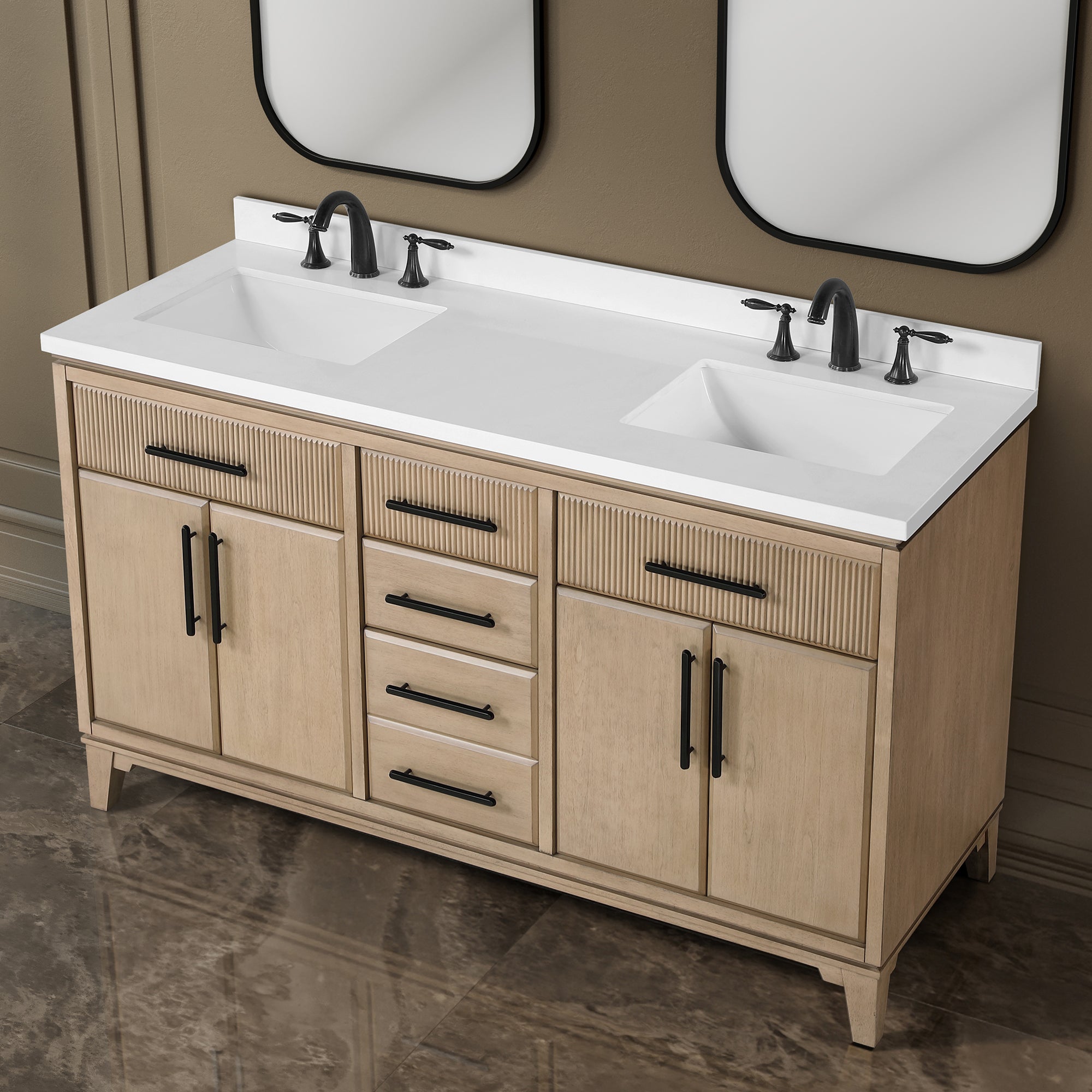 Marbella Vanity 60" - Sahara Birch