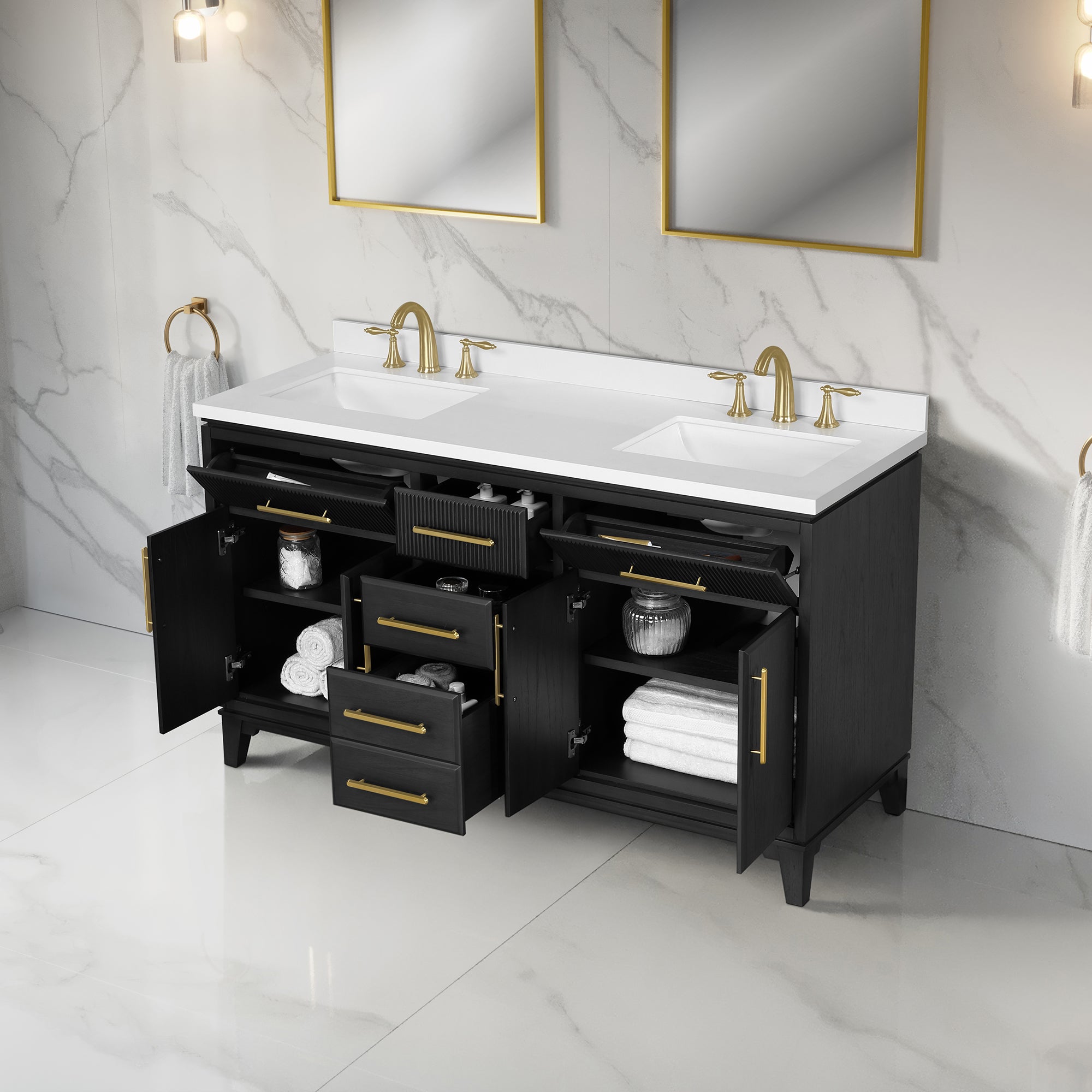 Marbella Vanity 60" - Black