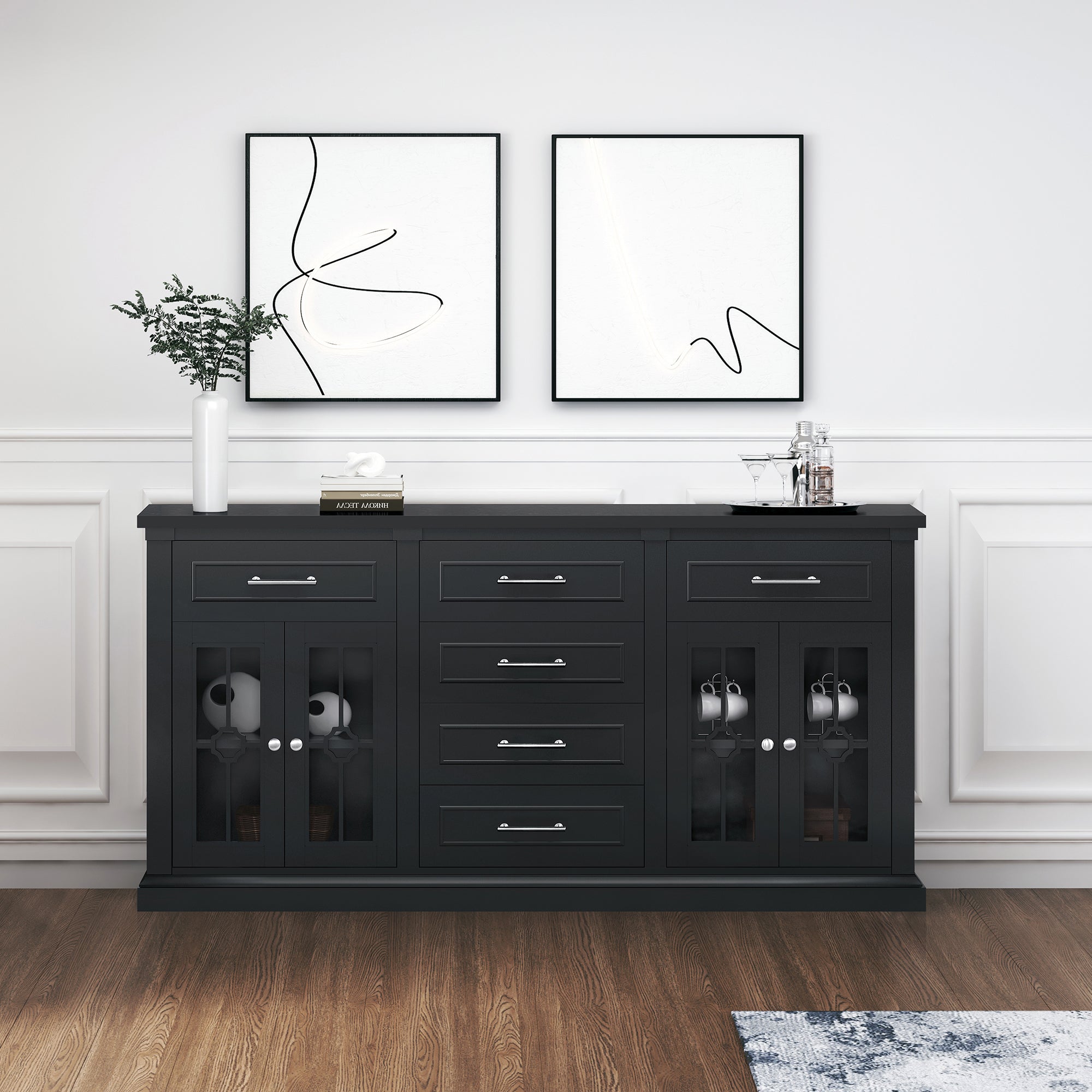 Positano 72” - Customizable Accent Cabinet with Storage