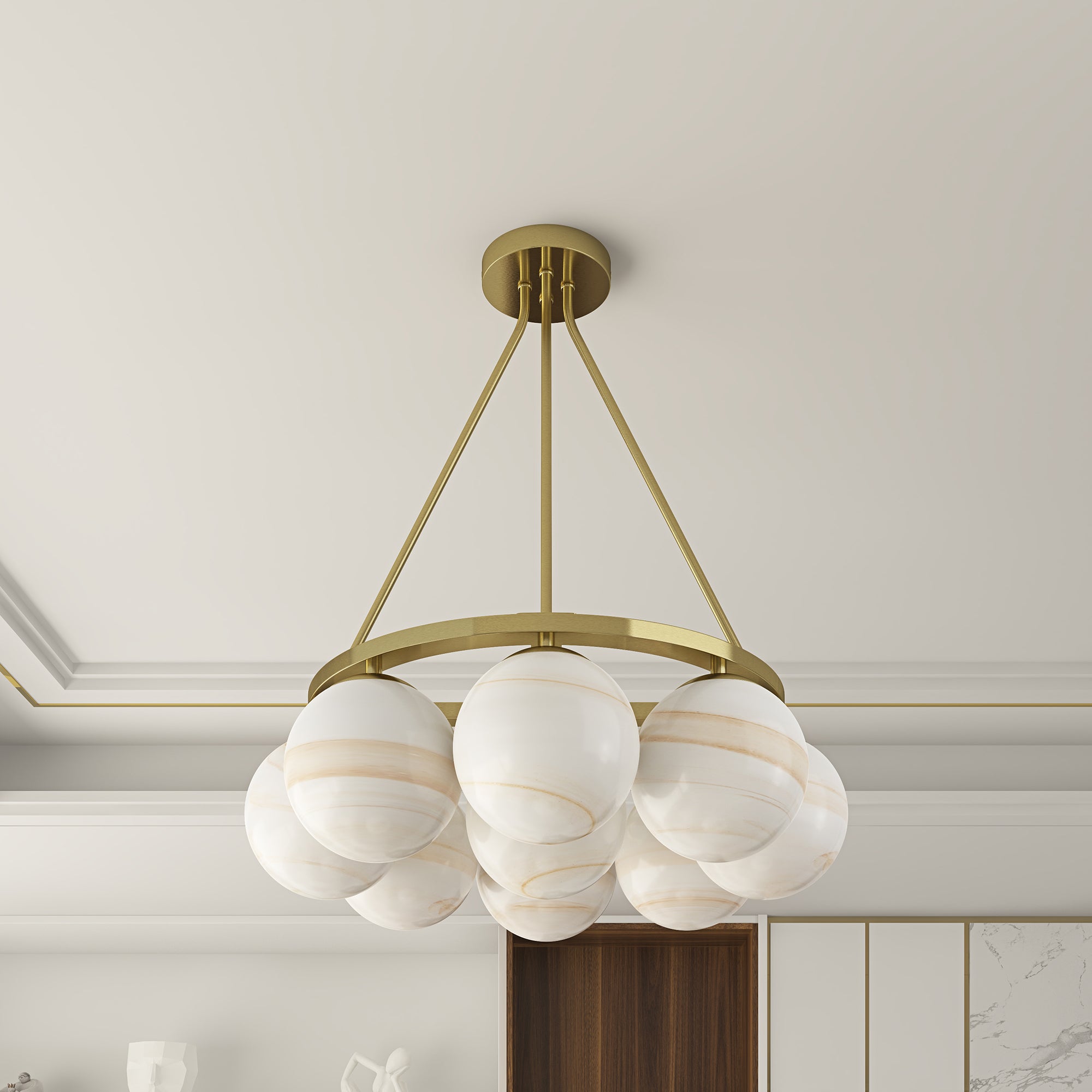 Phoebe lustre à neuf ampoules