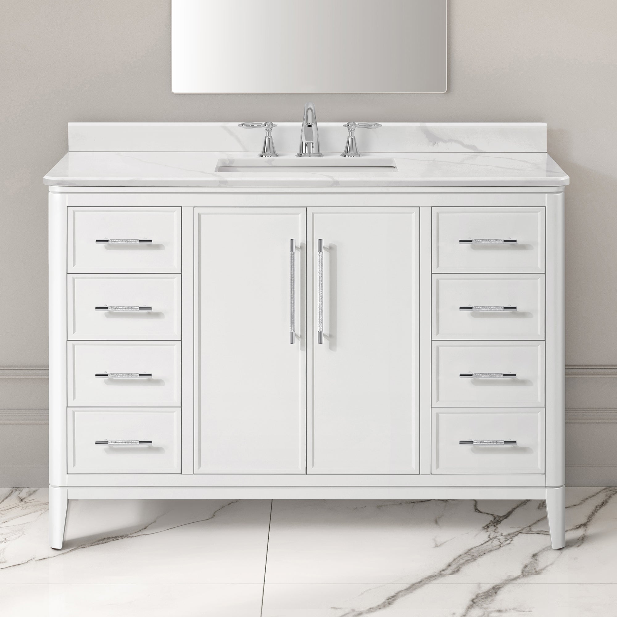 Shop Venice II Vanity 48in - Pure White - Loxley Rowe