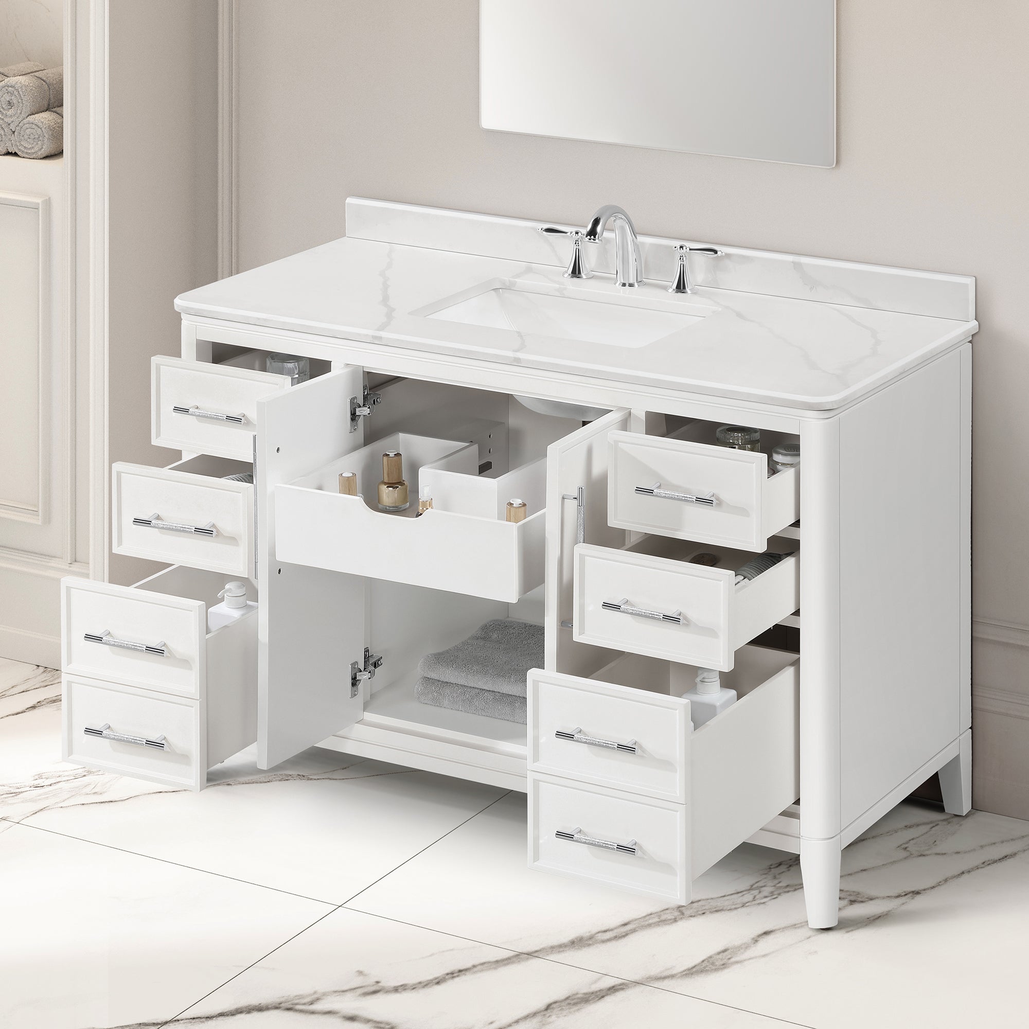 Venice II Vanity 48" - Pure White