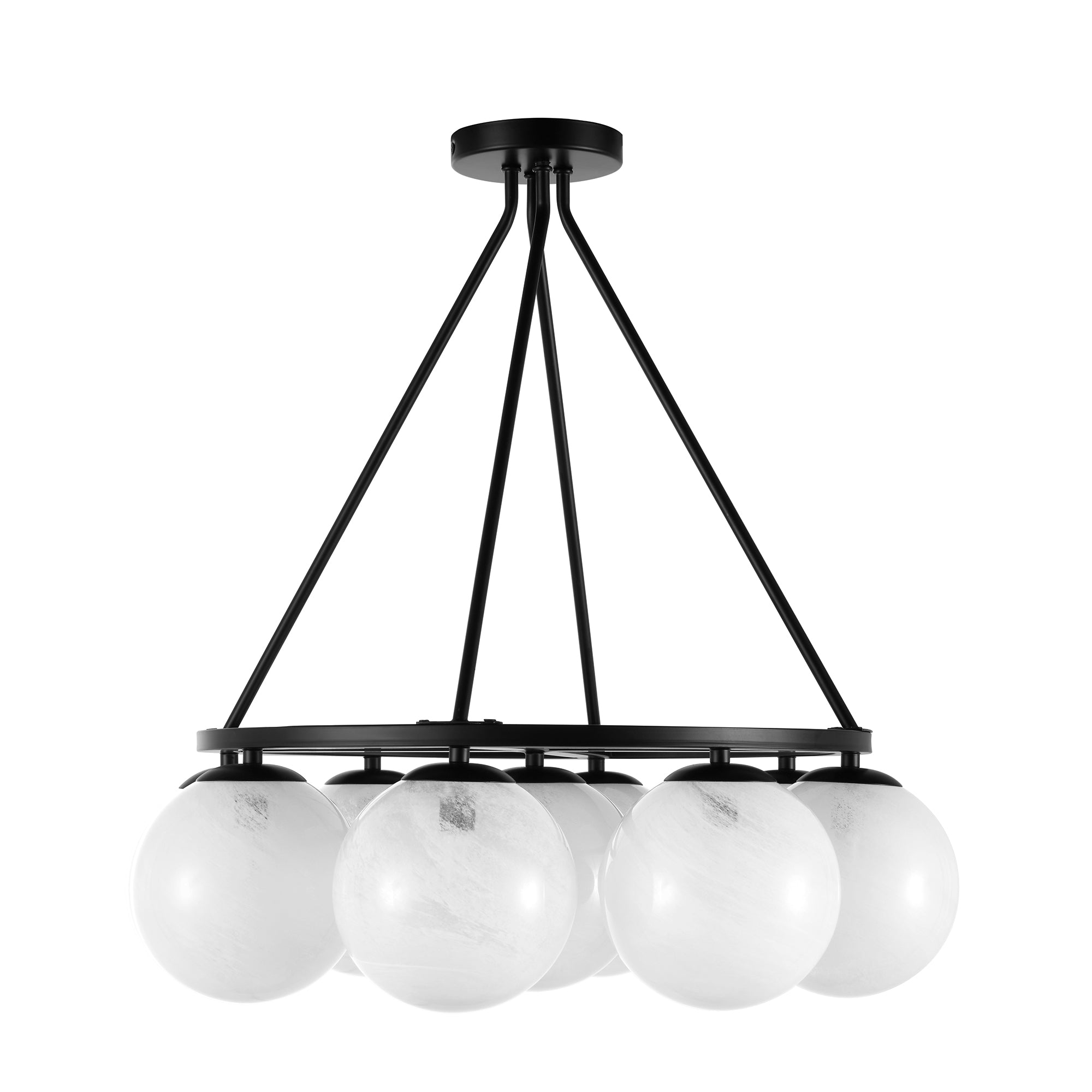 Phoebe Chandelier 9LT - Matte Black