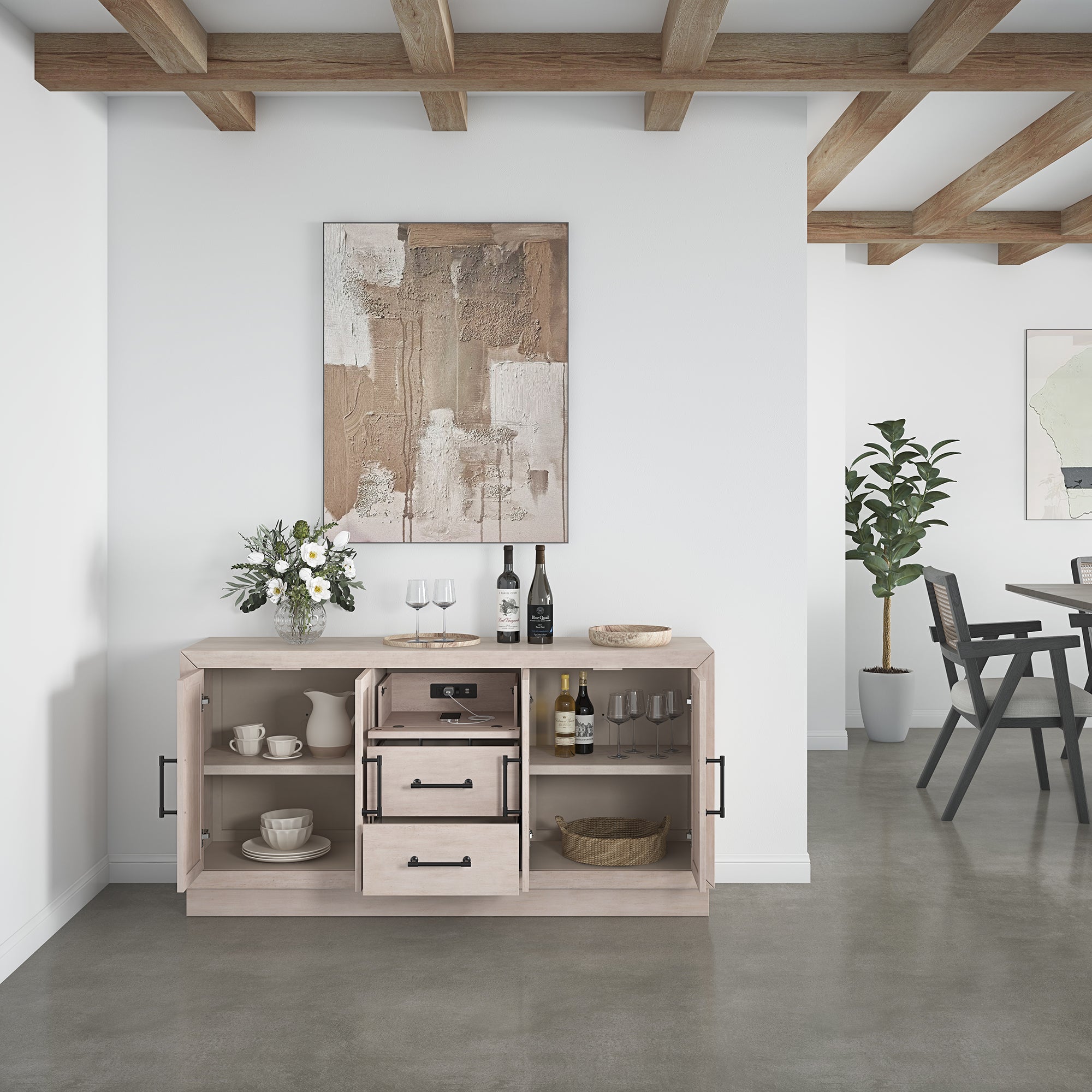 Paris 72" Customizable Accent Cabinet with Storage