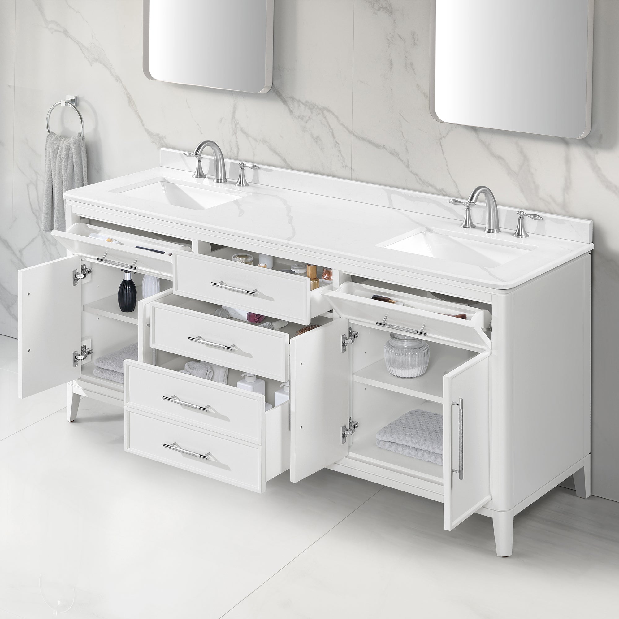 Venice II Vanity 72" - Pure White